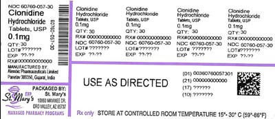 Clonidine 60760 057 30